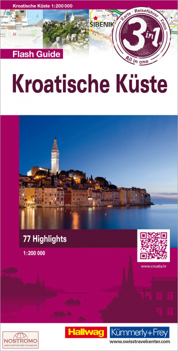 CÔTE CROATE | carte routière Hallwag/Kummerly+Frey