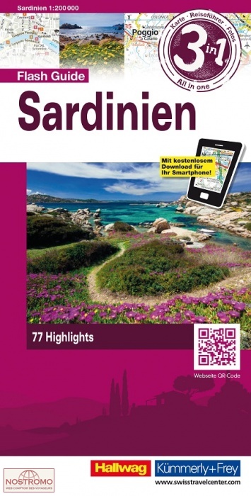 SARDAIGNE | carte routière Hallwag/Kummerly+Frey
