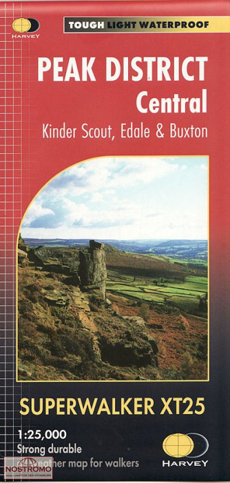 PEAK DISTRICT CENTRAL - KINDER SCOUT, EDALE & BUXTON | Harvey hiking map