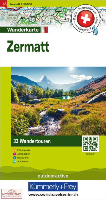 ZERMATT 13 | Kummerly+Frey hiking map