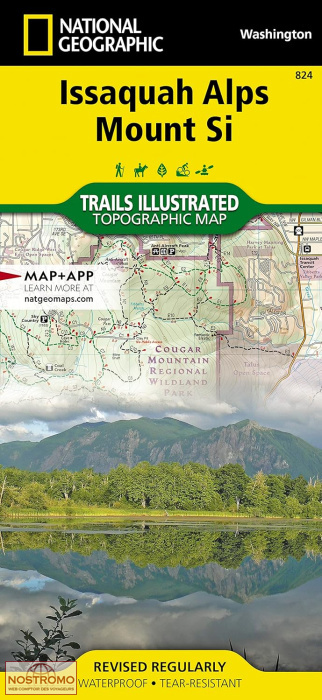 ISSAQUAH ALPS - MOUNT SI | carte de randonnée National Geographic