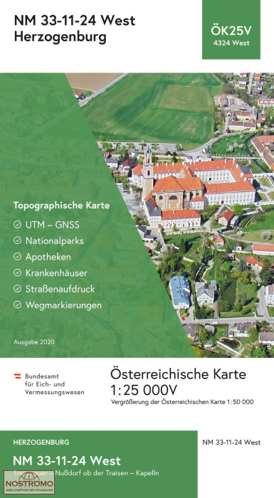 4324-WEST HERZOGENBURG | carte topographique BEV