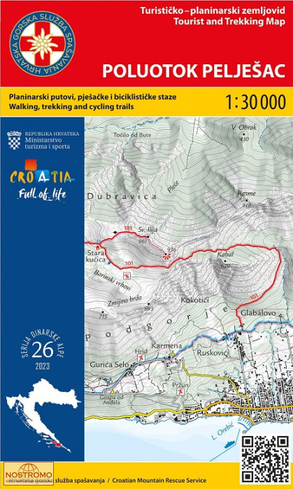 26 POLUOTOK PELJESAC | HGSS hiking map