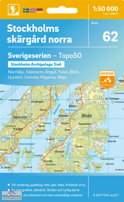 062 STOCKHOLMS SKÄRGÅRD NORRA | carte topographique Kartförlaget
