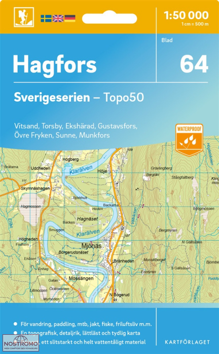 064 HAGFORS | carte topographique Kartförlaget