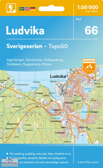 066 LUDVIKA | carte topographique Kartförlaget