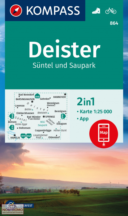 864 DEISTER | Kompass hiking map