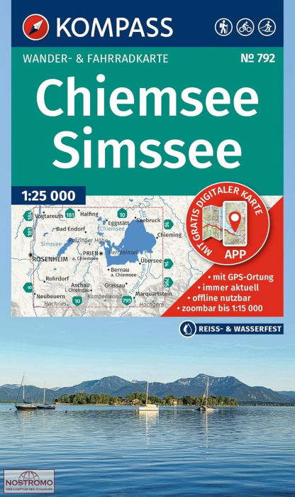 792 CHIEMSEE - SIMSSEE | Kompass hiking map