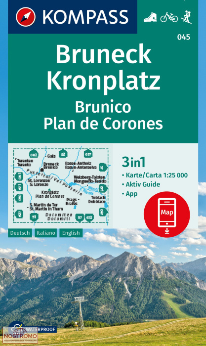 BRUNECK - KRONPLATZ 045 | Kompass hiking map