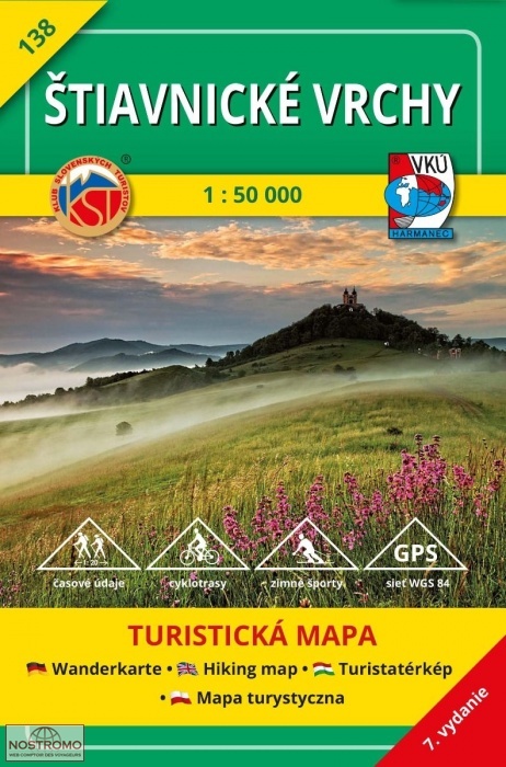TM 138 - ŠTIAVNICKÉ VRCHY | VKÚ Harmanec hiking map
