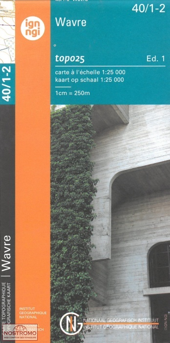 40/1-2 WAVRE | carte topographique NGI/IGN