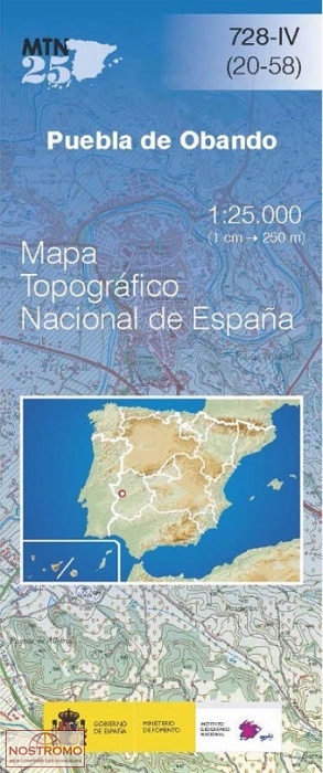 728-4 PUEBLA DE OBANDO | carte topographique CNIG