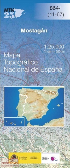 0864-1 MOSTAGÁN | carte topographique CNIG