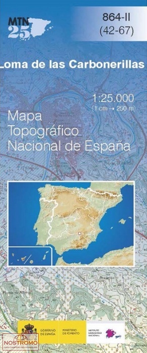 0864-2 LOMA DE LAS CARBONERILLAS | carte topographique CNIG