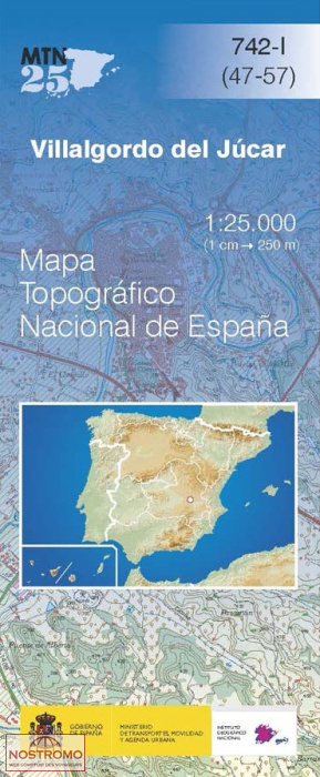 742-1 VILLALGORDO DEL JÚCAR | carte topographique CNIG