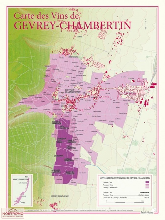 CARTE DES VINS DE GEVREY-CHAMBERTIN | Benoit France poster