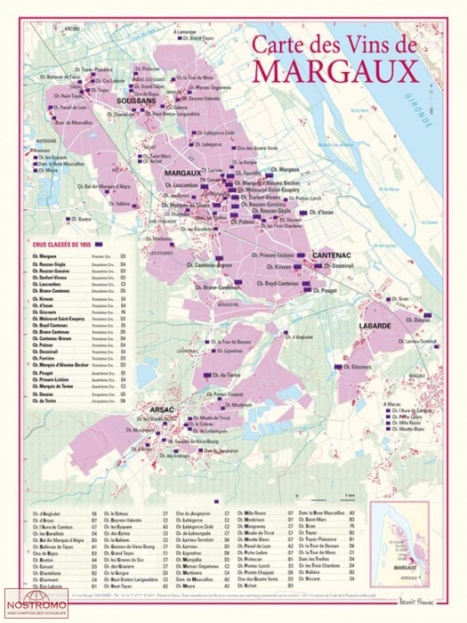 CARTE DES VINS DE MARGAUX | Benoit France poster