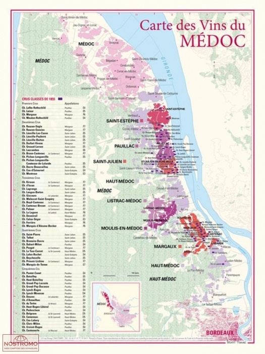 CARTE DES VINS DU MÉDOC | Benoit France poster