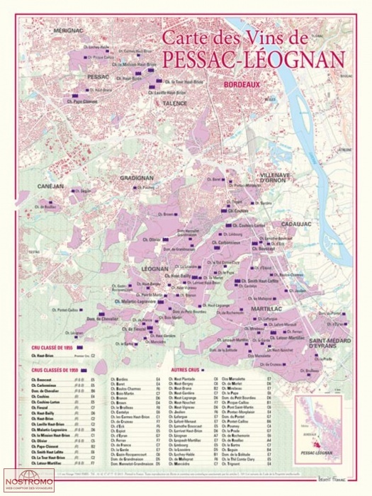 CARTE DES VINS DE PESSAC-LÉOGNAN | Benoit France poster
