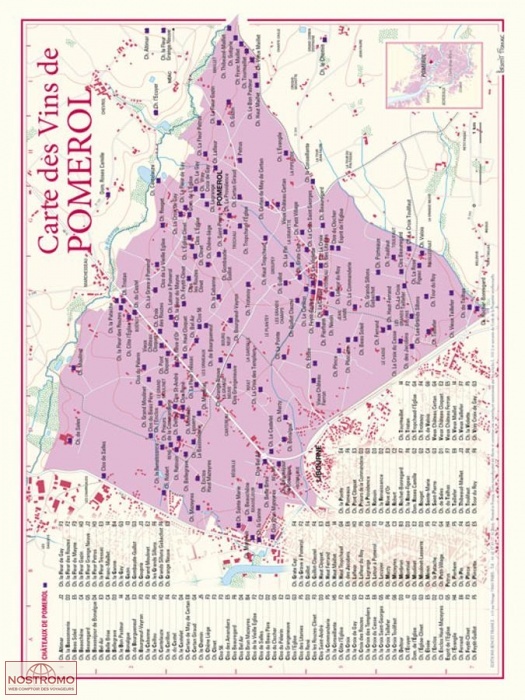 CARTE DES VINS DE POMEROL | Benoit France poster
