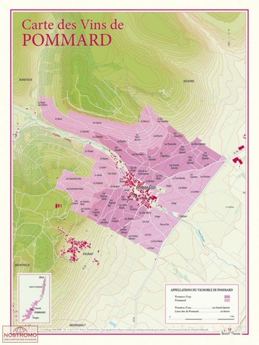 CARTE DES VINS DE POMMARD | Benoit France poster