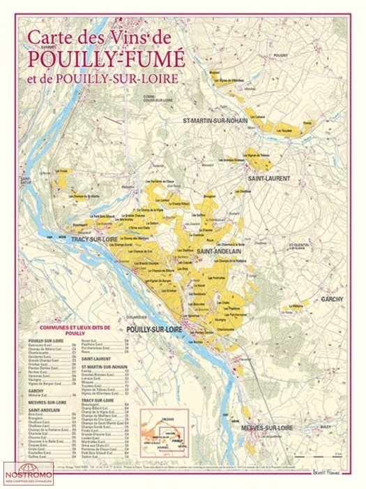 CARTE DES VINS DE POUILLY-FUMÉ | Benoit France poster