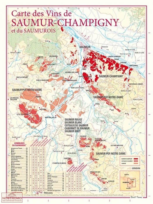 CARTE DES VINS DE SAUMUR-CHAMPIGNY | Benoit France poster