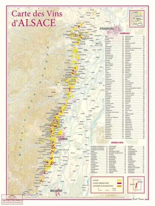 CARTE DES VINS D'ALSACE | Benoit France poster