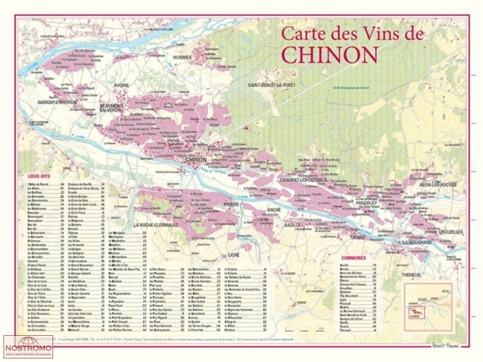 CARTE DES VINS DE CHINON | Benoit France poster