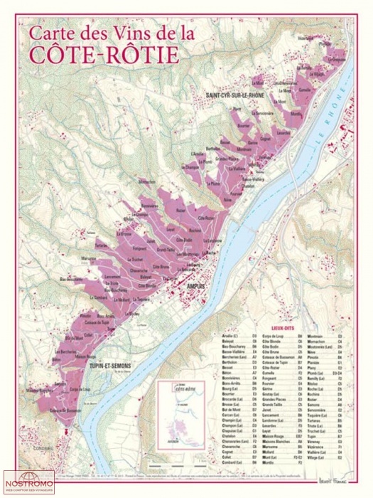CARTE DES VINS DE CÔTE-RÔTIE | Benoit France poster