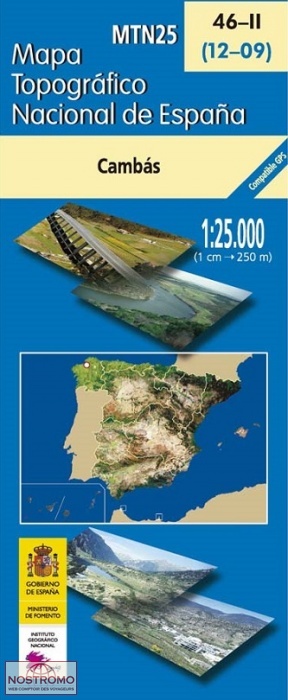 046-2 CAMBÁS | carte topographique CNIG
