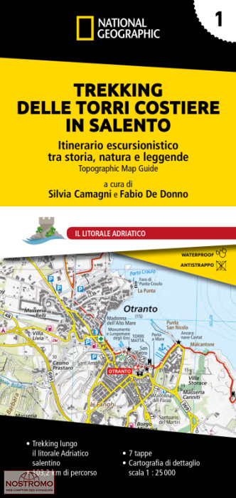 TREKKING  DELLE TORRI COSTIERE DEL SALENTO - 1 | National Geographic maps/Geo4map hiking mapguide