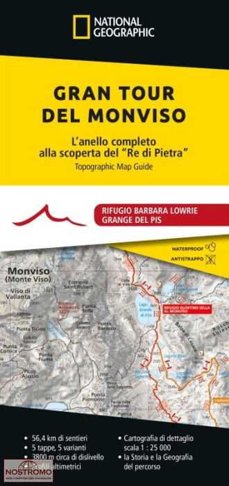 GRAN TOUR DEL MONVISO | National Geographic maps/Geo4map hiking mapguide