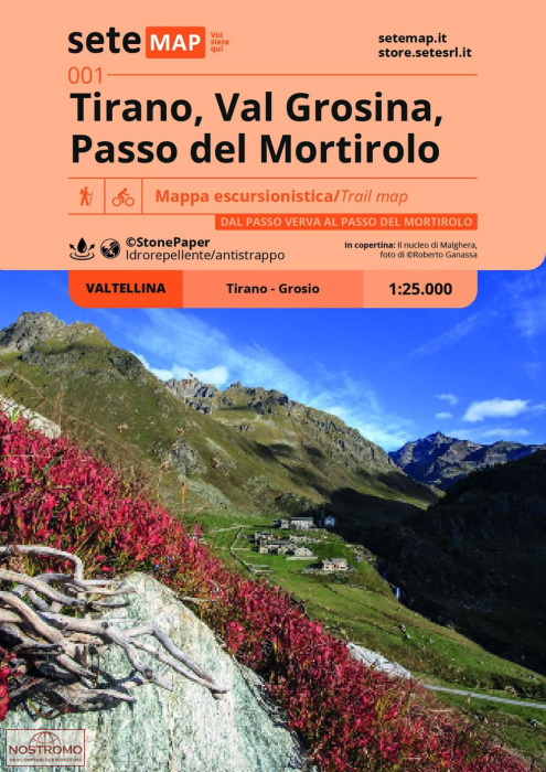 001 TIRANO - VAL GROSINA - PASSO DEL MORTIROLO | Sete Map hiking map