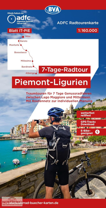 IT-PIE PIEDMONT - LIGURIA | BVA BikeMedia cycling map