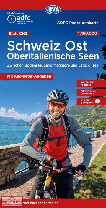 CH2 SUISSE EST | carte de cyclotourisme BVA BikeMedia