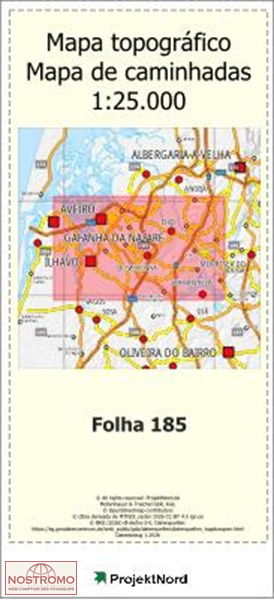 185 AVEIRO | carte topographique Projektnord