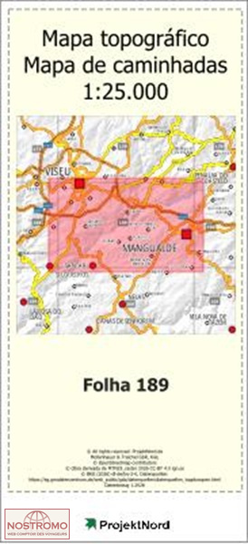 189 MANGUALDE | carte topographique Projektnord