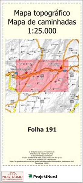 191 CELORICO DA BEIRA | carte topographique Projektnord