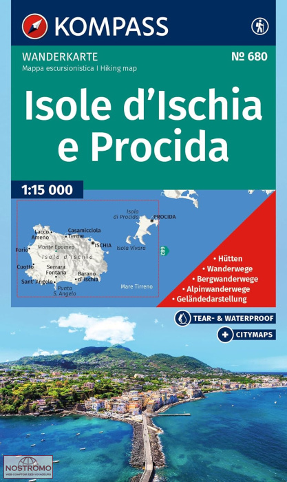 680 ISOLE D'ISCHIA E PROCIDA | Kompass hiking map