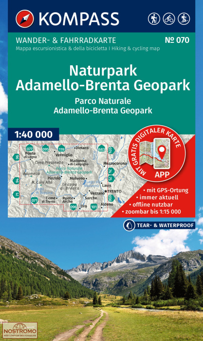 ADAMELLO-BRENTA GEOPARK 070 | Kompass hiking map
