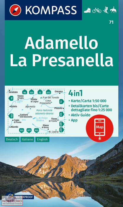 71 ADAMELLO - LA PRESANELLA | Kompass hiking map
