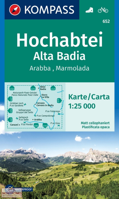 652 HOCHABTEI / ALTA BADIA | Kompass hiking map