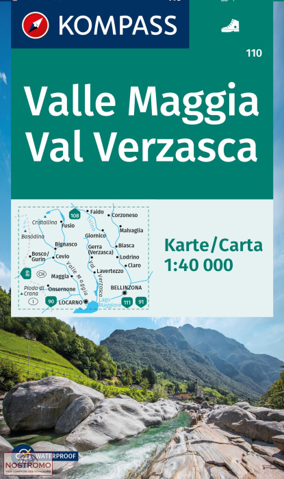 VALLE MAGGIA - VAL VERZASCA 110 | Kompass hiking map