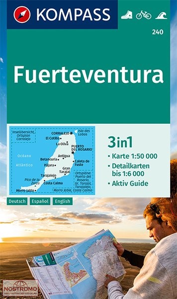 240 FUERTEVENTURA | carte de randonnée Kompass