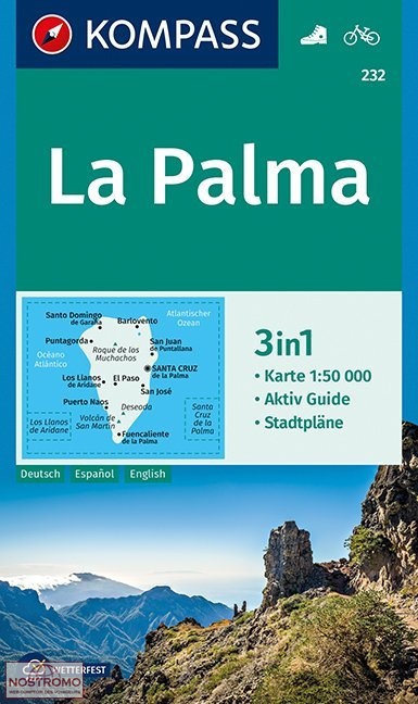 232 LA PALMA | carte de randonnée Kompass