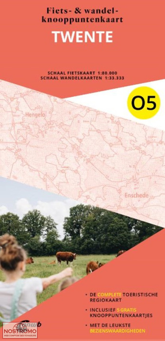 05 TWENTE | carte de cyclotourisme et de randonnée ANWB