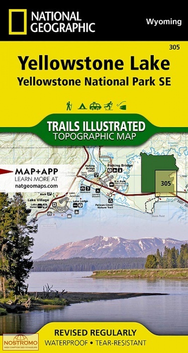 YELLOWSTONE LAKE | National Geographic hiking map