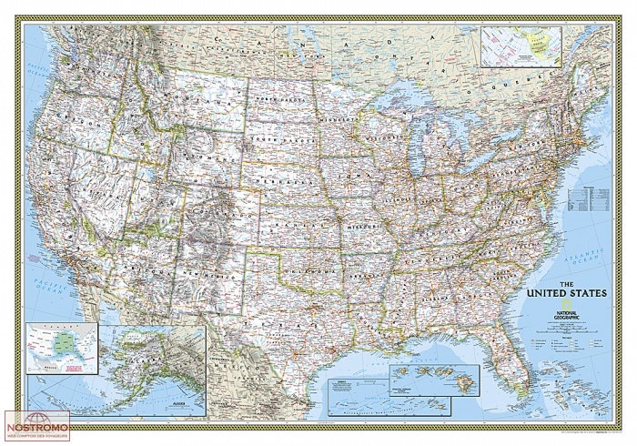 THE UNITED STATES | National Geographic wall map