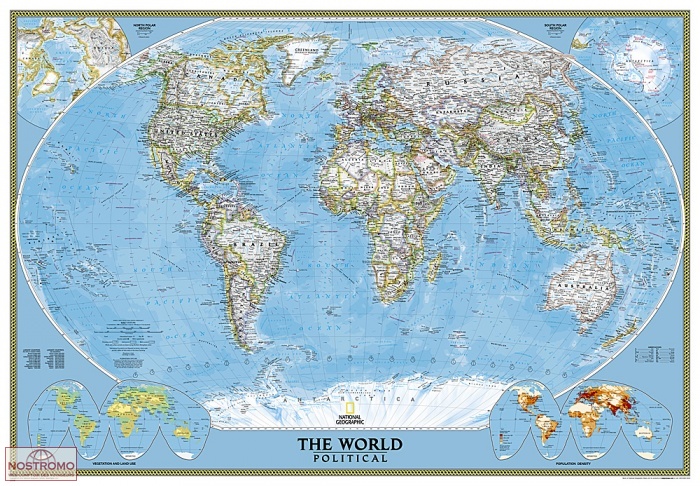 THE WORLD POLITICAL | National Geographic wall map